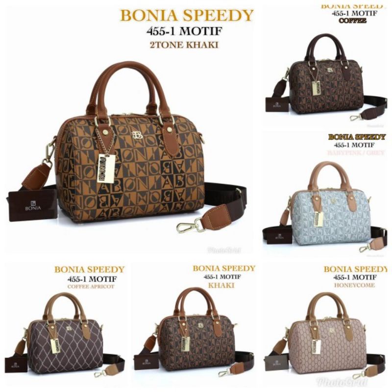STOCK LENGKAP Handbag Bonia Speedy 455-1 455 NEW LOGO TAS JINJING BONIA Ada NOSERI & BARCODE