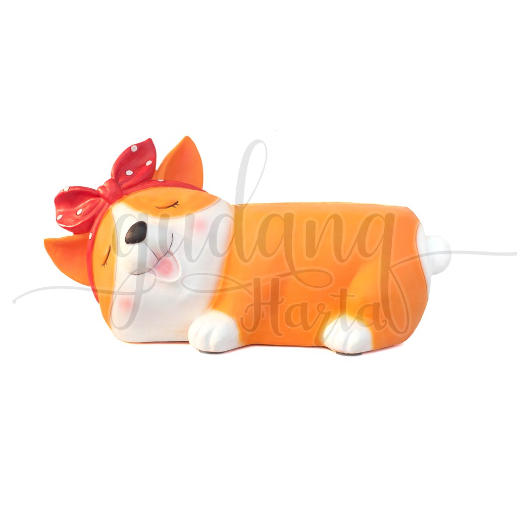 Kursi Pendek Sleeping Corgi Home Decor Corgi Anjing Hadiah Kado Unik Props Foto Home Decor GH 503402