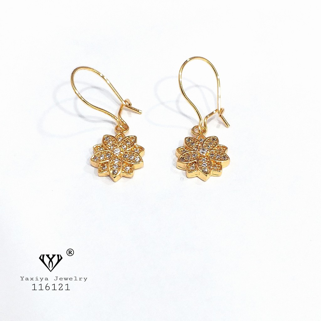 

Anting Emas Wanita Permata Zircon Perhiasan Lapis Emas 18K Yaxiya Jewelry 107