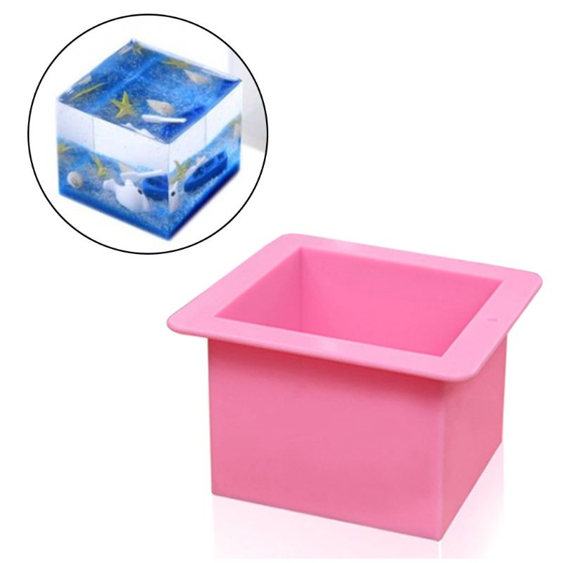 SIY  12cm/5&quot; Super Large Cube Square Silicone Mold Resin Casting Jewelry Making Tools