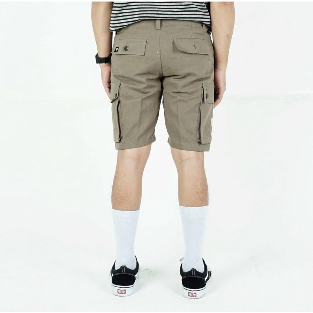 SYMPLE.CO - Cargo pants/ Celana Cargo Pendek Pria Warna Khaki Casual Big Size