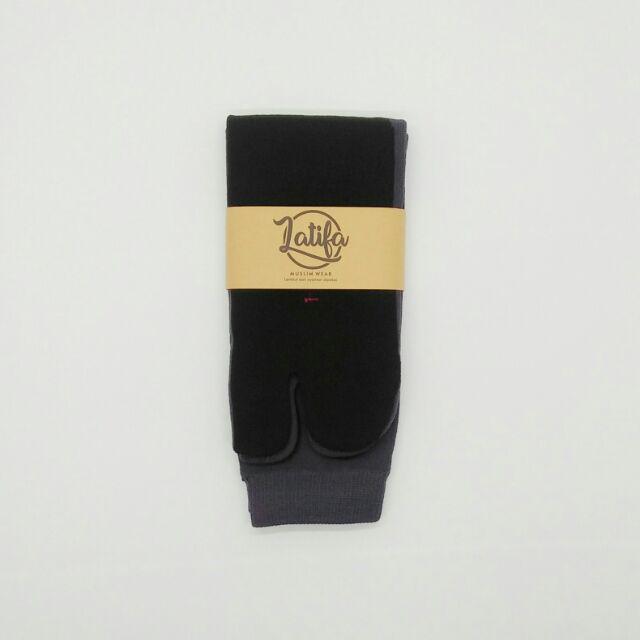 Kaos Kaki Jempol Polos Nilon Telapak Hitam Dewasa [ 1 LUSIN ]-Abu tua