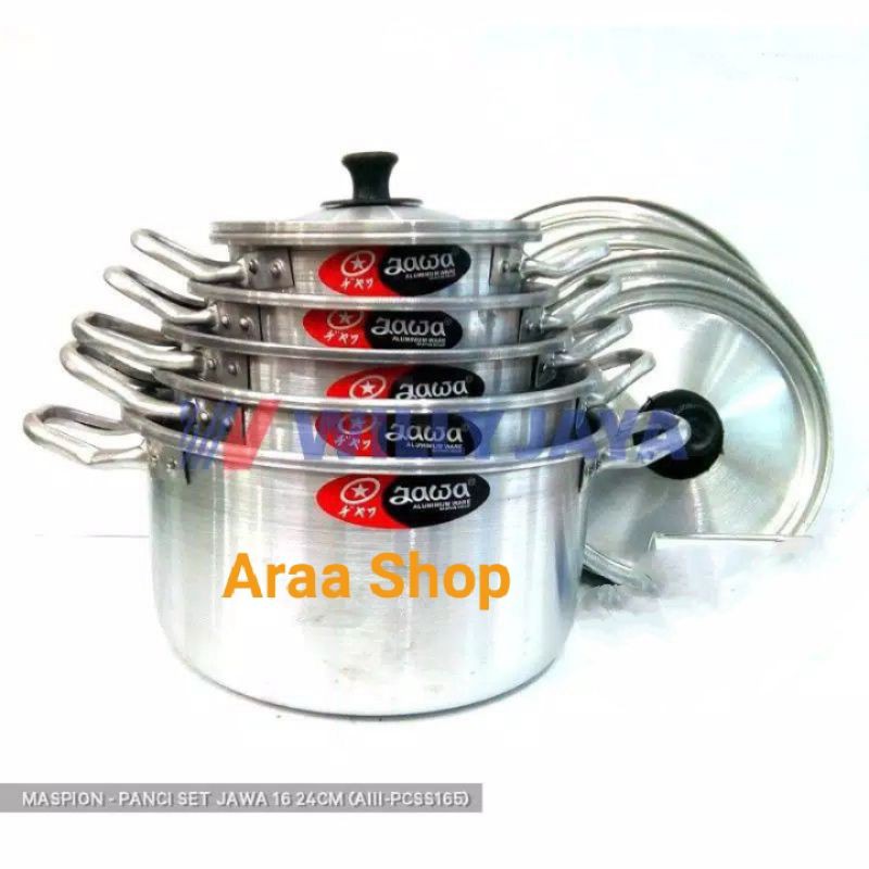 MASPION Panci Set Jawa 5pcs Susun 5 Aluminium 16-24cm / Panci Set Jawa MASPION