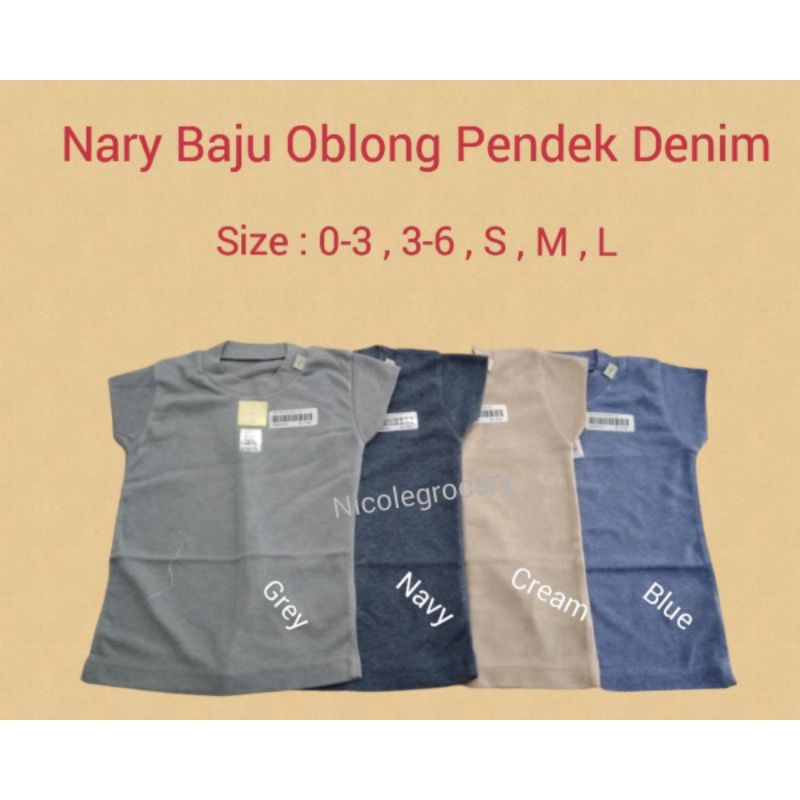 Nary Oblong Tipis Bahan Adem / Nary Baju Oblong Bayi Anak / Baju Bayi