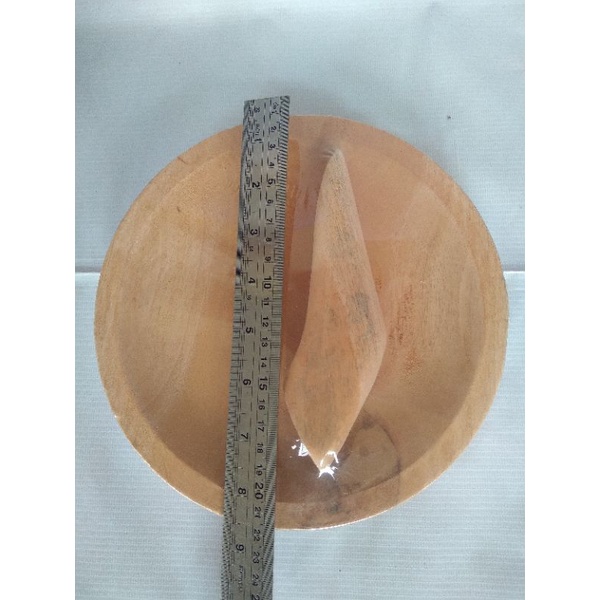 Coet kayu, cobek kayu, bahan kayu halus ukuran besar