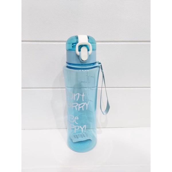 BOTOL MINUM DONT WORRY BE HAPPY ( 183 ) UK.600 ML