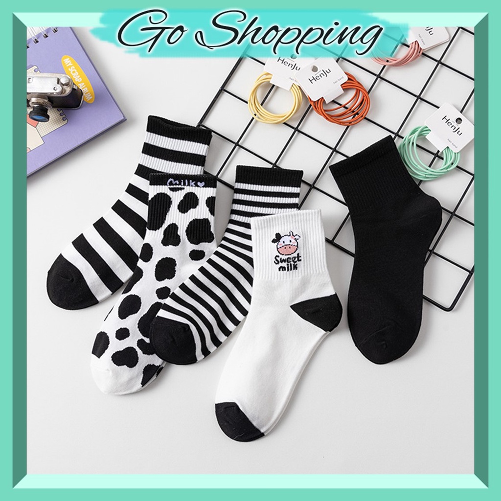 GO! KK818 Kaos Kaki korea Motif Sapi Kaos Kaki Ankle Cute Socks Short Sepatu Lucu Wanita Pria Murah Import