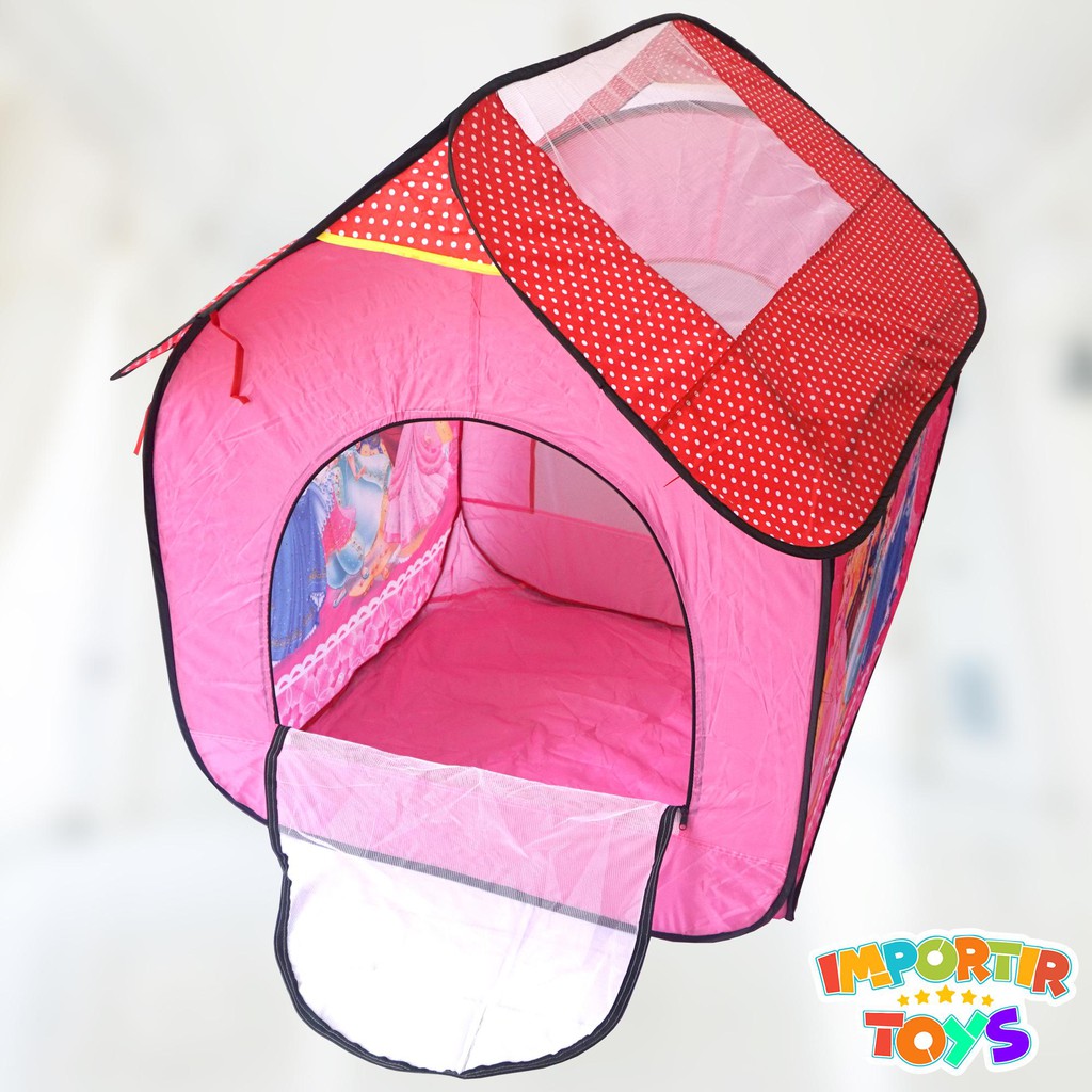 Tenda OUTDOOR/INDOOR Besar Tema PRINCESS DISNEY +ZIPPER DOOR