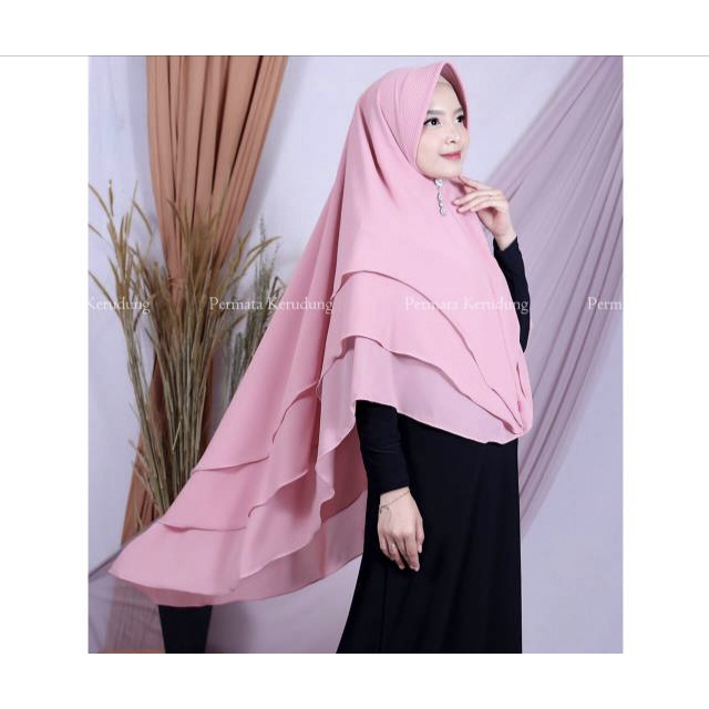 new trendi khimar khadijah hijab jilbab syari 3Layer