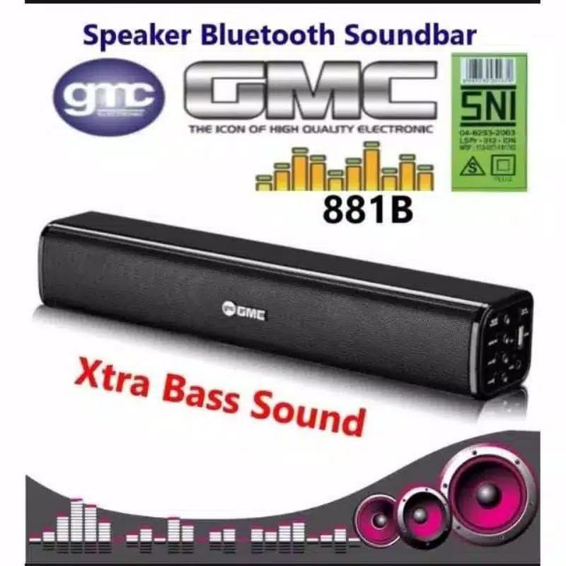 Bluetooth Model 881B GMC Super Bass Panjang Mp3 Speaker / RINREI SR-8899C