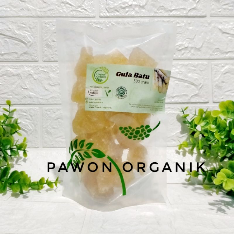 Lingkar Organik Gula Batu 500gr alami tanpa pewarna / pengawet untuk pemanis alami Pawon Organik