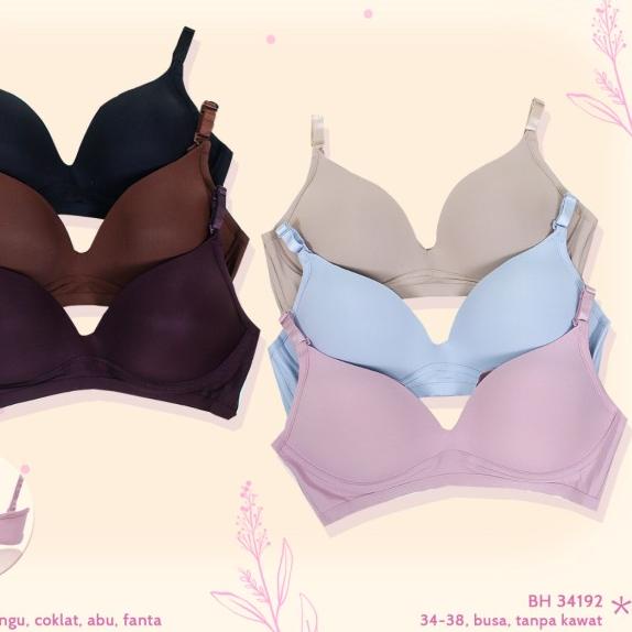 ➸ Sorex T-shirt Bra Busa Tanpa Kawat Kait 3 Setara Cup B BH Harian 34192 - Hitam, 36 ➤