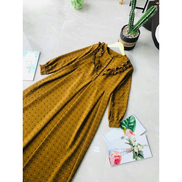 ZHULFA CRINKLE URAGIRI TWO TONE DOT LOVE GAMIS URAGIRI