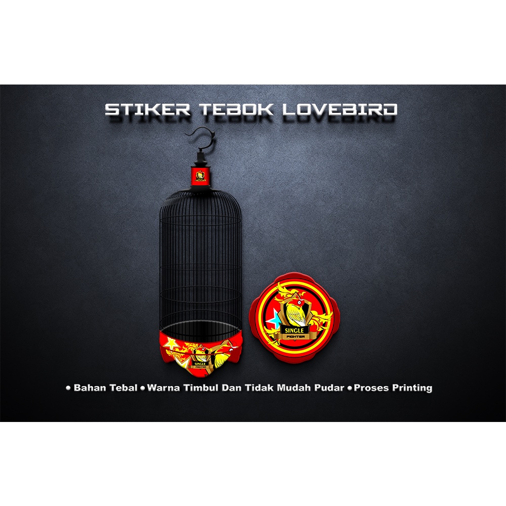 STIKER TEBOK LOVEBIRD MURAH