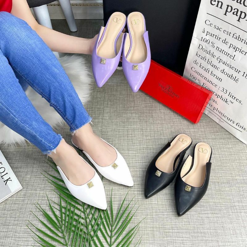 Sandal Sepatu flat wanita 93218 - sandal import - sepatu kerja
