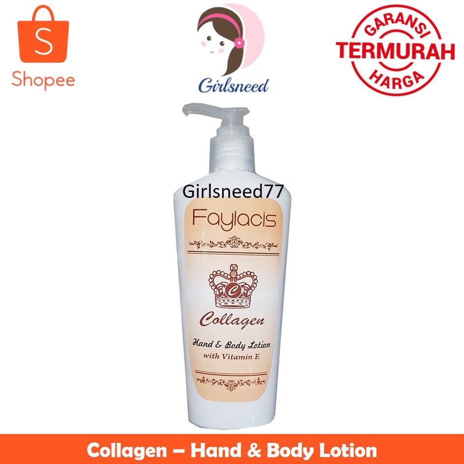 Handbody Lotion Collagen 250 ml / Lotion Collagen BPOM Hand Body Losion Faylacis Colagen