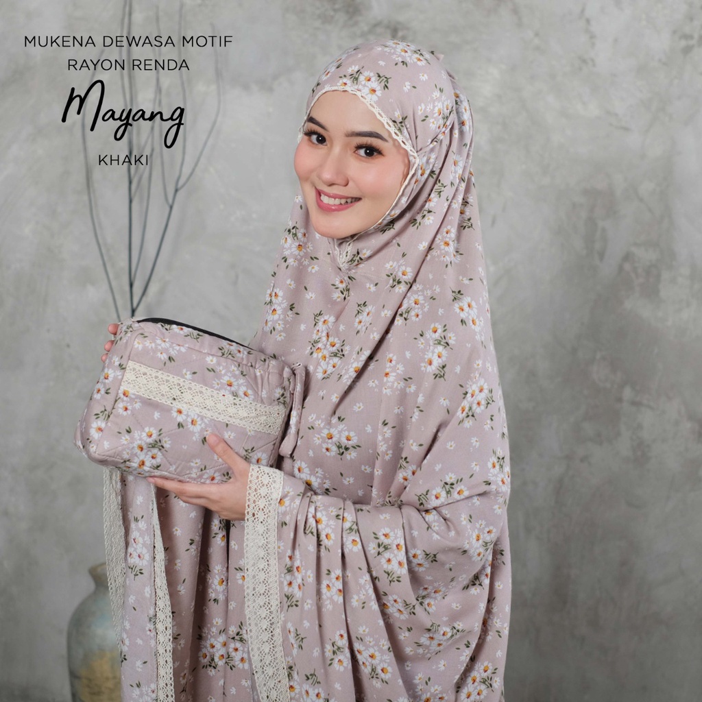 MUKENA BALI TASIK - MUKENA RAYON RENDA DEWASA MOTIF MAYANG