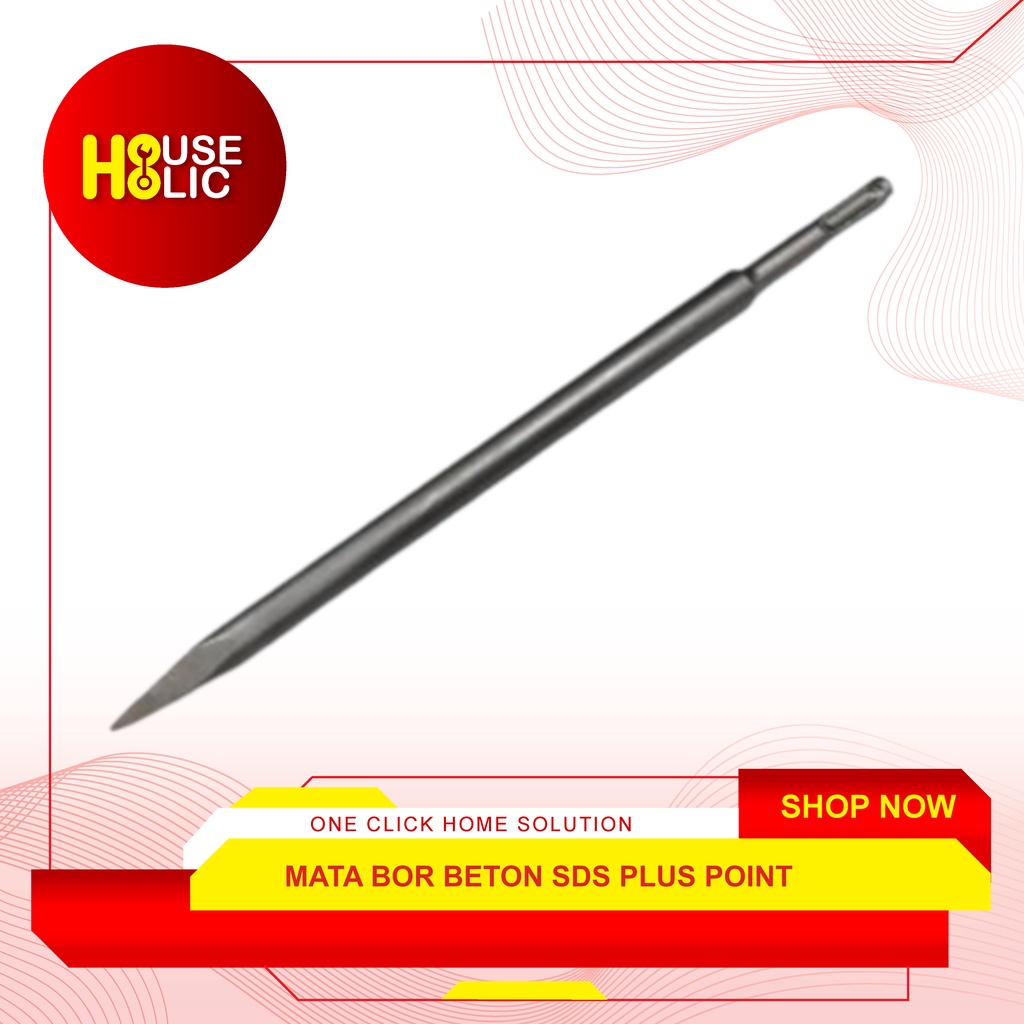 Mata Bor Beton Lancip / Mata Bor Bobok Pahat Sds Plus Point Chisel 350mm