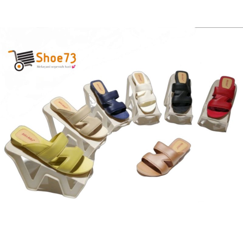 BARA BARA 2269 B2N ORIGINAL, Sandal slop wedges jelly wanita. sendal cewek impor