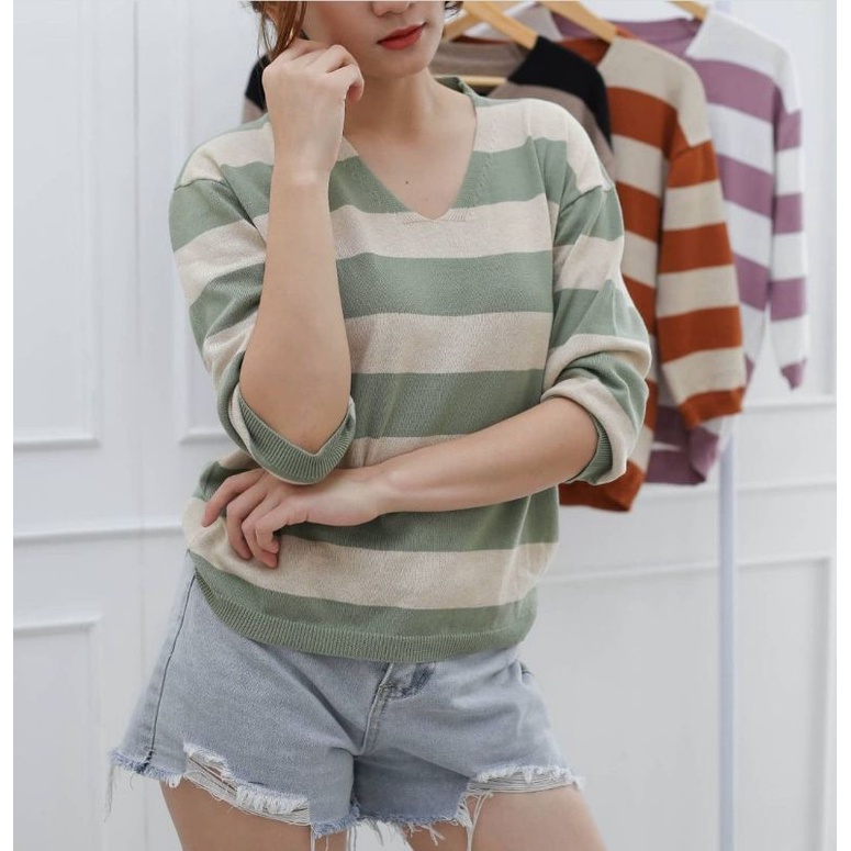 JI-EUN KNIT TOP - Atasan Rajut Wanita