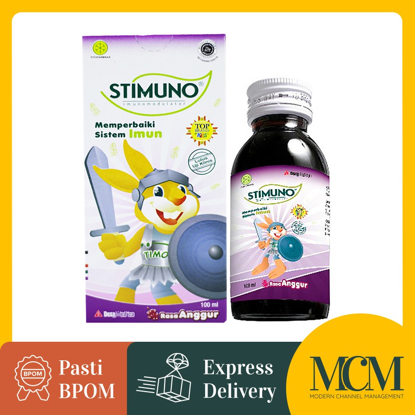 Stimuno Sirup Rasa Anggur - 100 mL - Vitamin Daya Tahan Tubuh Anak