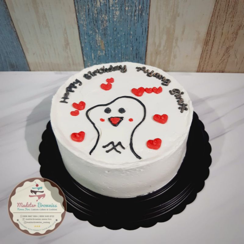 kue ulang tahun simple / korea  cake style / kue ulang tahun arek malang