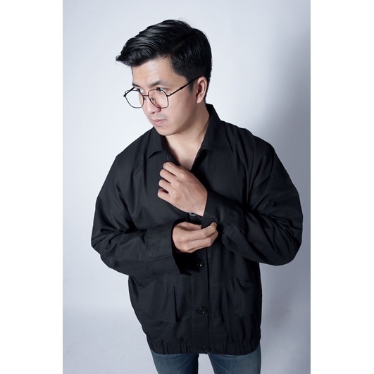 Jaket bomber cowok linen