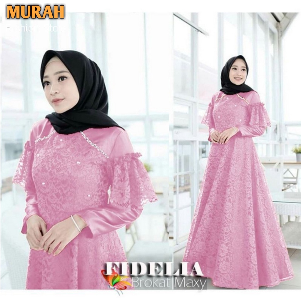 Busana Muslim Gamis Murah Gaun Pesta Muslimah Baju Pesta Wanita Kondangan Mewah Kekinian 2020 2021