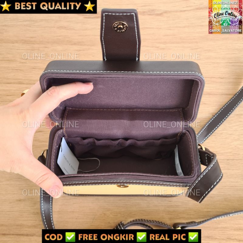 tas wanita bronte boxy selempang box kotak ck two tone dan hitam mini small bag