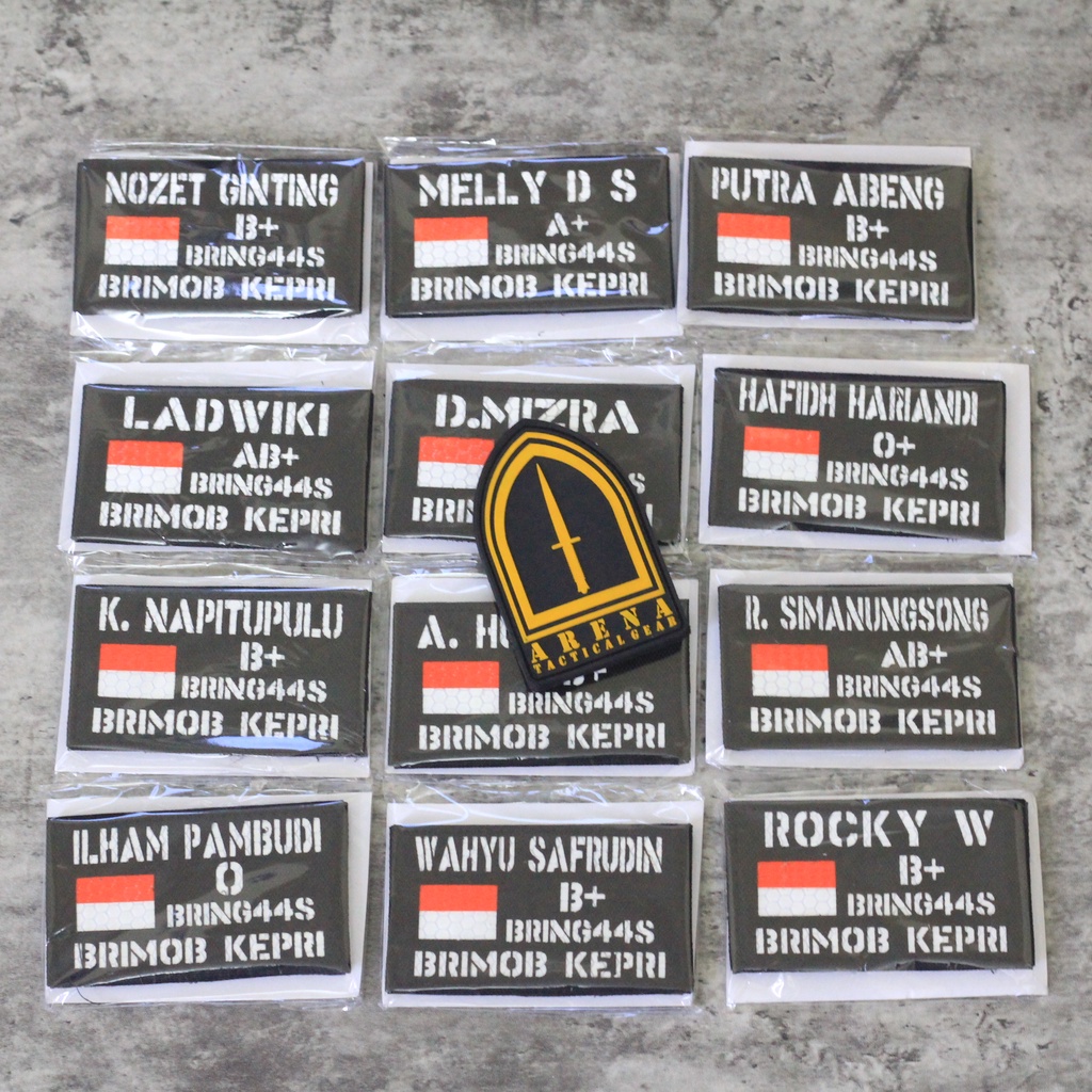 Patch ID Laser Custom / Name Tag / Bodyvest