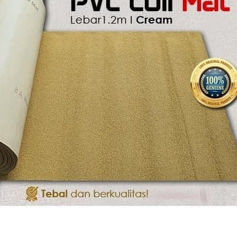 [CSI PVC Mie] Karpet PVC Mie CREAM Lebar 1.20 M (Dijual Meteran) - Full Meteran