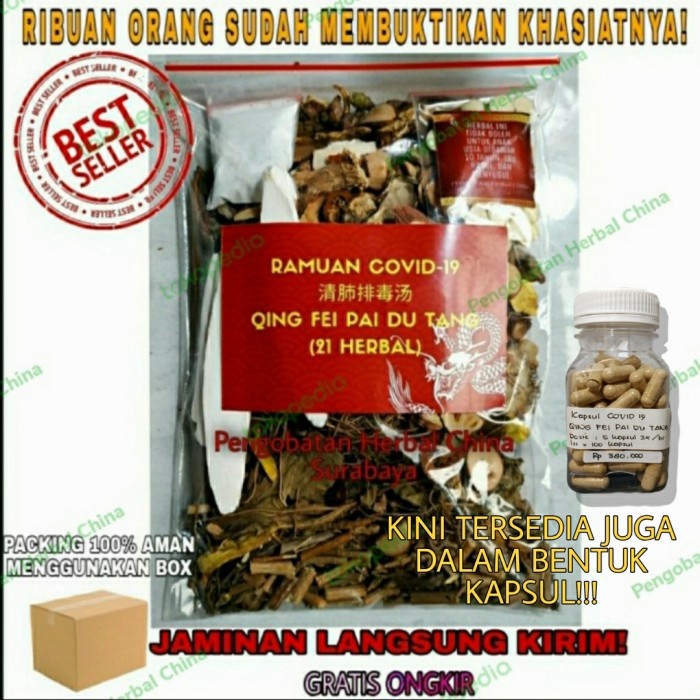 COD QING FEI PAI DU TANG RAMUAN 21 RAMUAN SHINSHE PENGOBATAN HERBAL CHINA - REBUSAN/GODOKAN