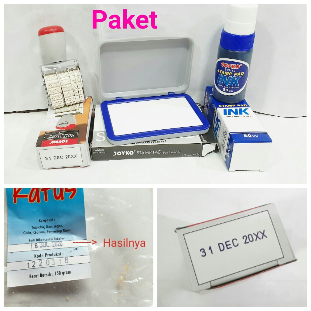 

paket stempel tanggal kadaluarsa / expired date exp dated / kode tanda cap tgl di bon kwitansi murah