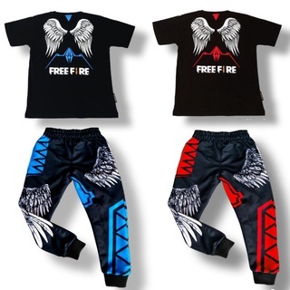 Celana Gaming FreeFire dan Baju FreeFire anak Celana Bnl Angel FreeFire