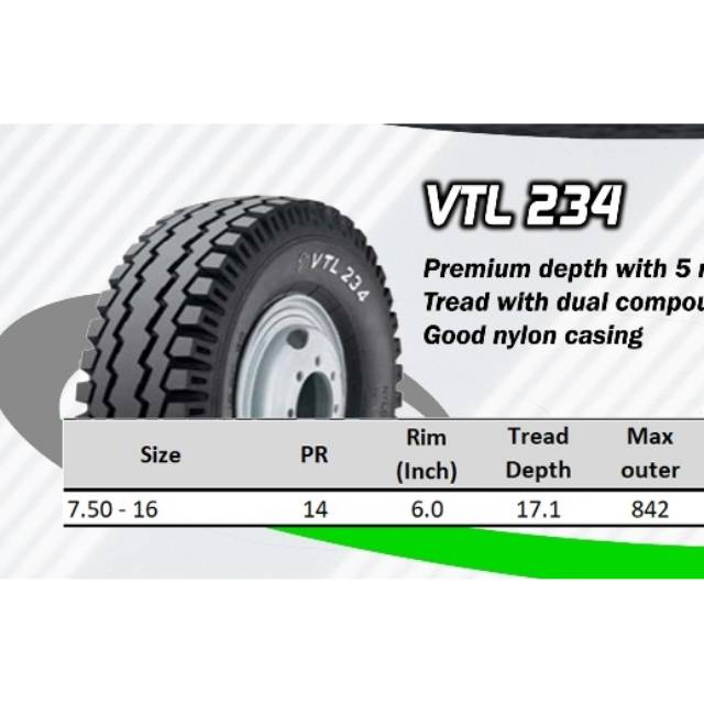 

Vikrant size 7.50-16. Area Kalselteng, Mohon DM kami