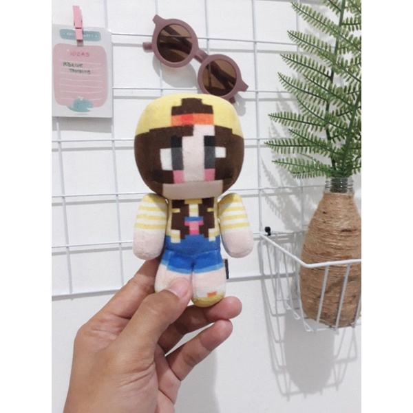 Boneka Minecraft Sandbox Preloved | Boneka Lego | Boneka Karakter | Boneka Kecil