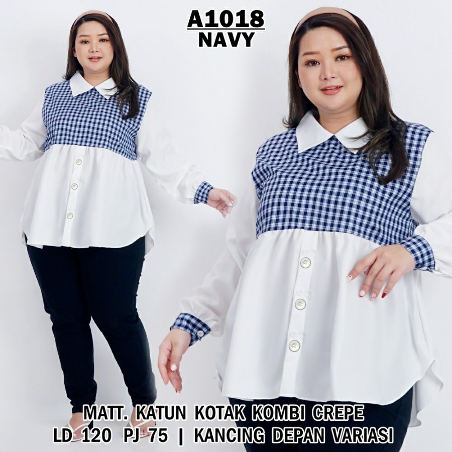 JUMBO EVOS LIVIA Baju Atasan Blouse Wanita Bigsize Kerja Kantor Casual Hangout Daily Kuliah Jalan-ja