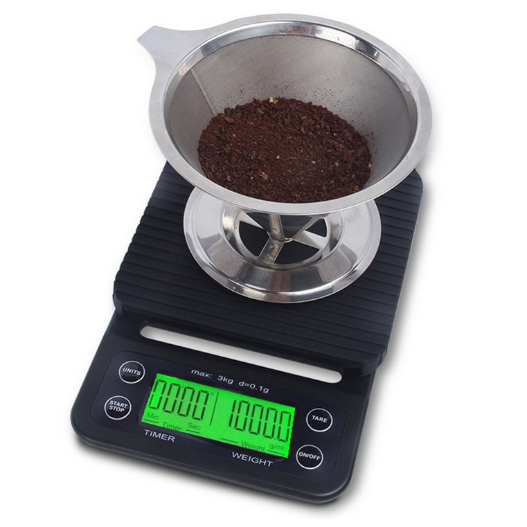 Taffware Digipounds Timbangan Dapur 5kg 0.1g dengan Timer - MS-K07 - Black