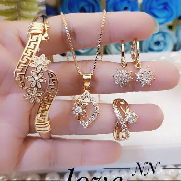 Xuping Set perhiasan lapis emas 24k 3007n