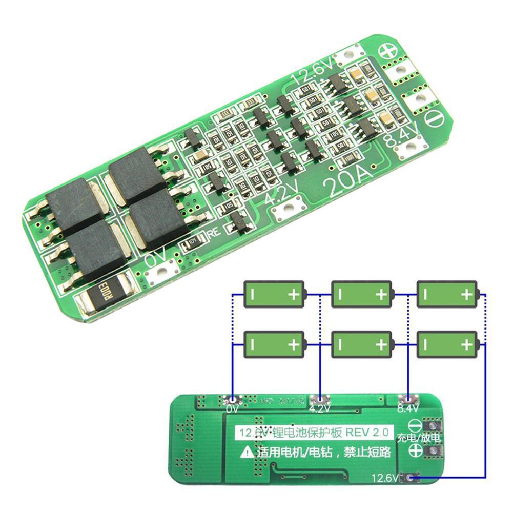 Modul BMS 3S 20A 12V baterai 18650