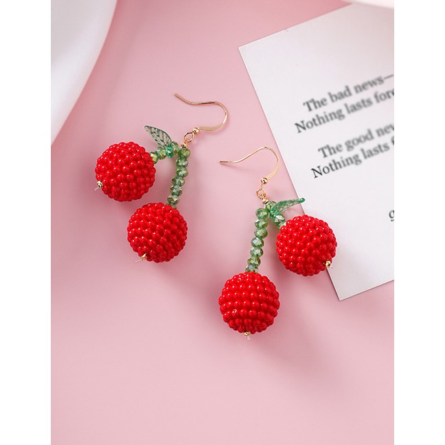 LRC Anting Gantung Fashion Black Cherry Mulberry Earrings F68110