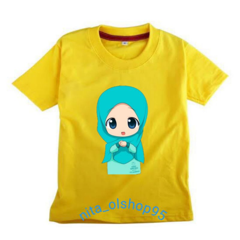 baju hijaber baju anak karakter lucu