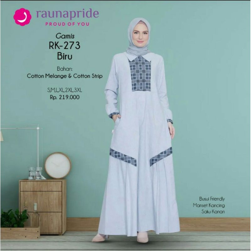 RK273 BIRU/GAMIS RAUNA/GAMIS RAHNEM