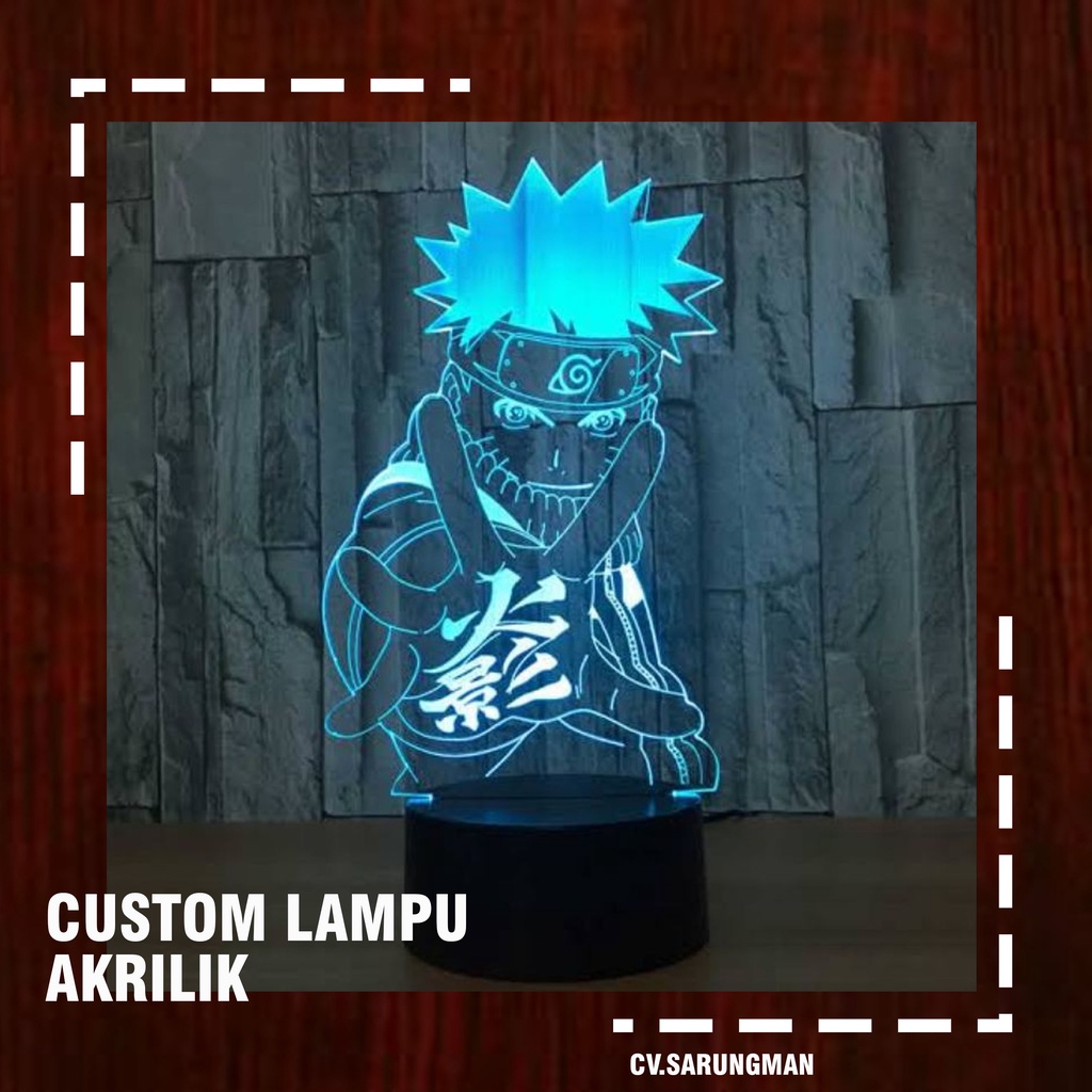 Lampu Hias karakter 3D/Lampu Tidur  kartun Hias 3D Lampu Akrilik Custom Lampu Hias Led 3D Lampu Buat