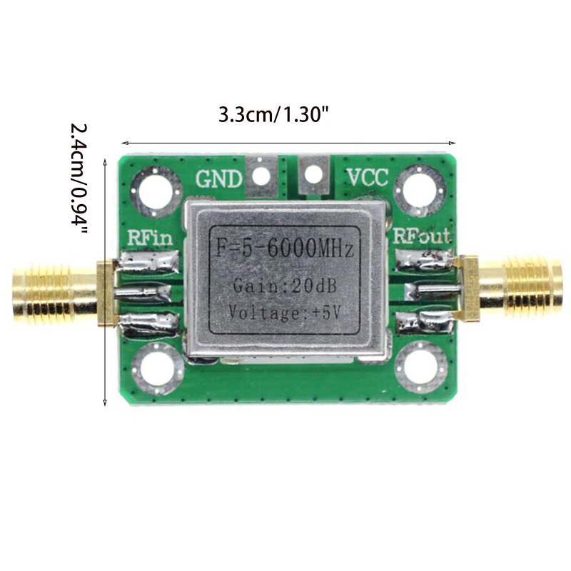 Btsg Gains 20dB RF Signal Amplifier Booster Module 5M-6GHz Modul RF Frekuensi Tinggi