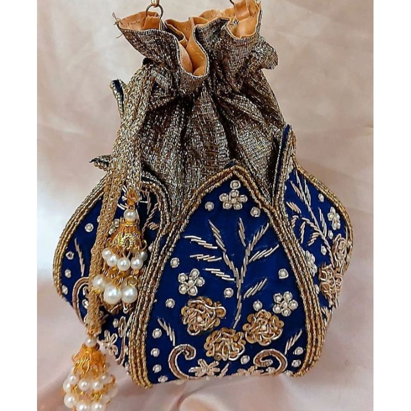 PO TAS POTLI HANDMADE ASLI DARI INDIA SUPER CANTIK DAN MEWAH.