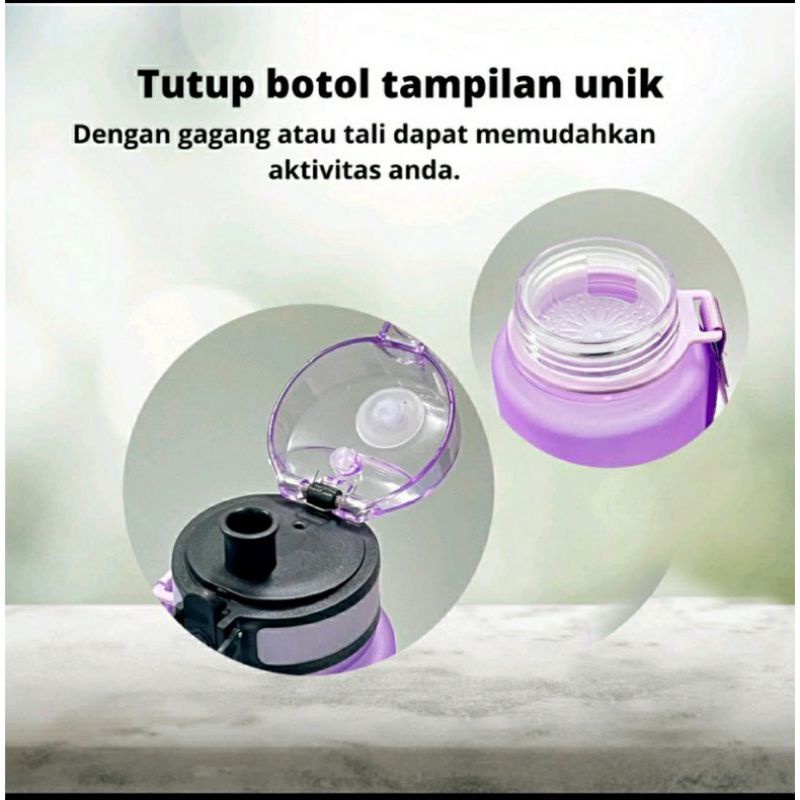 Botol Air Minum VIRAL Motivasi Thumbler 1 Liter Original 1 Liter / Free Pack Bubble