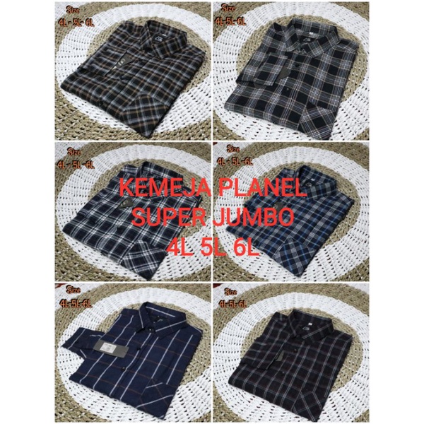 Kemeja Flanel JUMBO SIZE 4L 5L 6L / KEMEJA PLANEL BIGSIZE / KEMEJA PRIA JUMBO