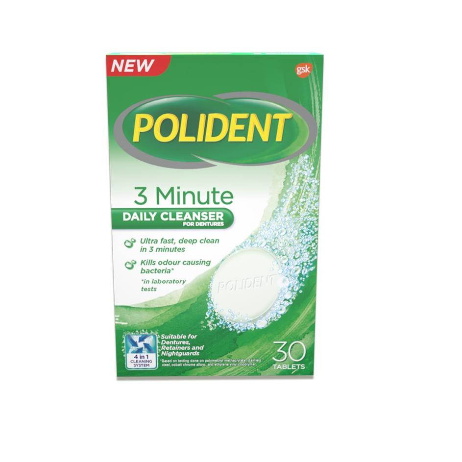 ➱ Polident Cleanser 3 Minute Denture Cleanser 30 Tablet ➧
