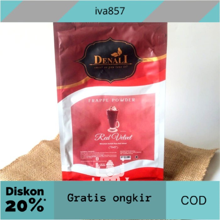 

PROMO Denali Red Velvet Frappe Powder 800g | Bubuk Frappe Denali GRATIS ONGKIR